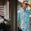 Men shirt with pink flamingos