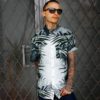 Men shirt with leaf pattern